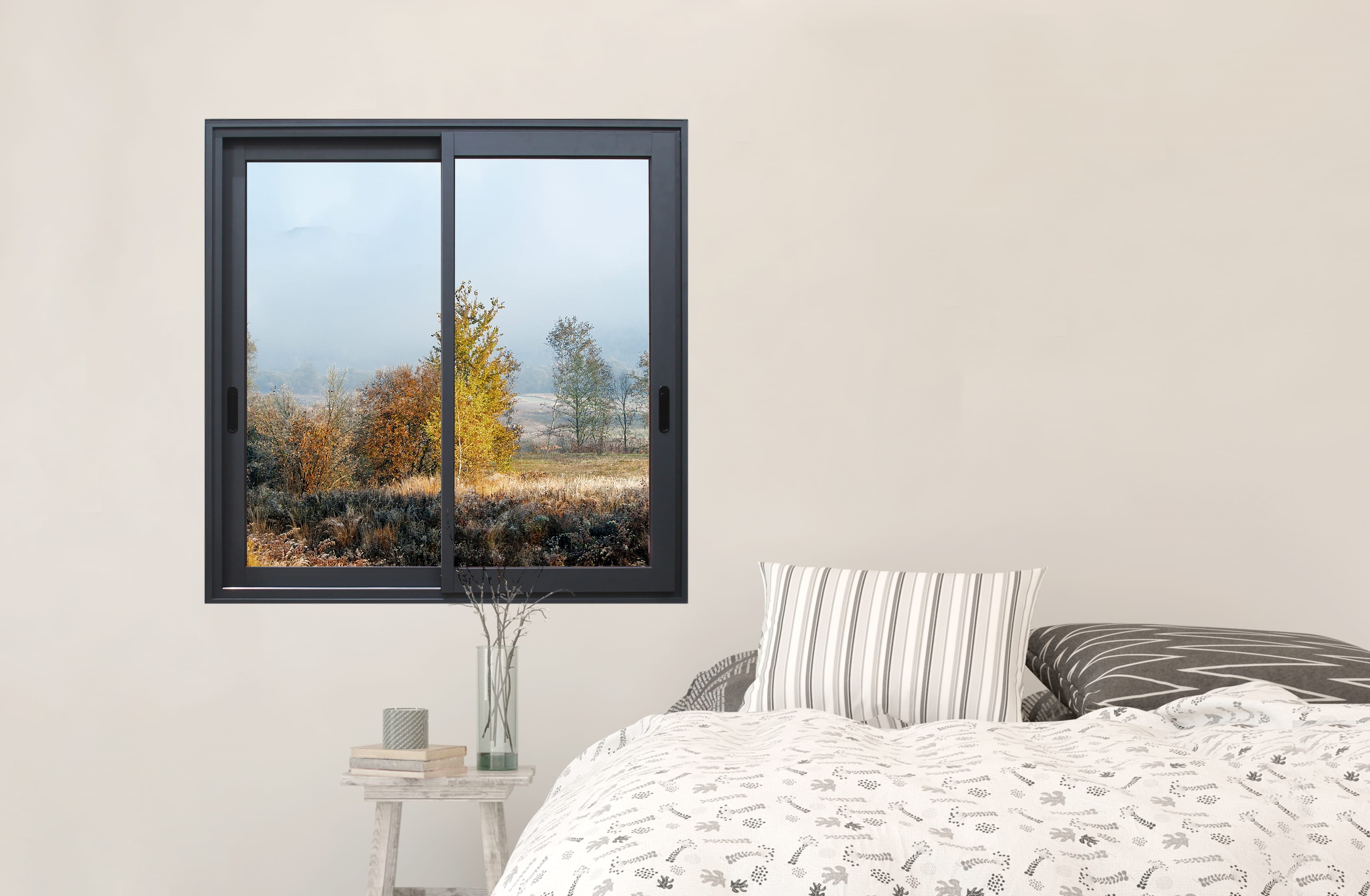 sliding window close up