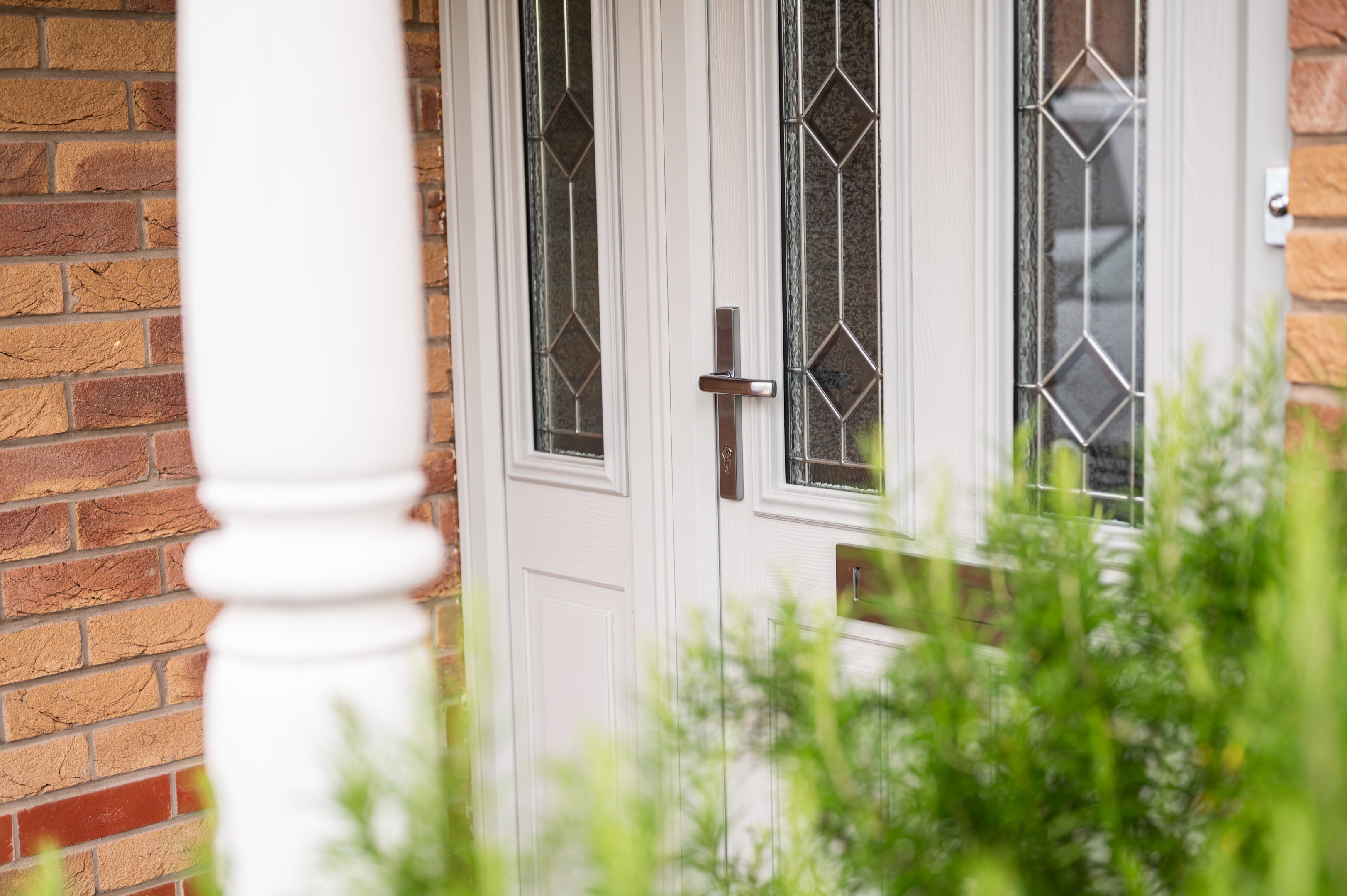 agate grey composite door with chrome hardware