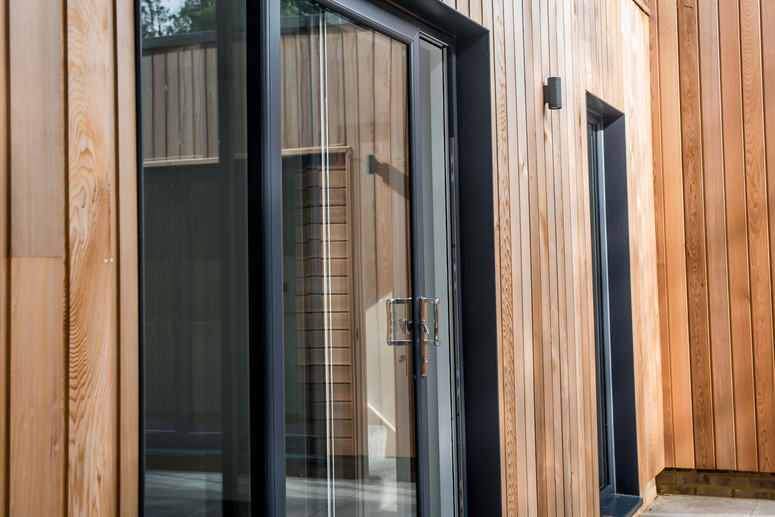 close up of patio door