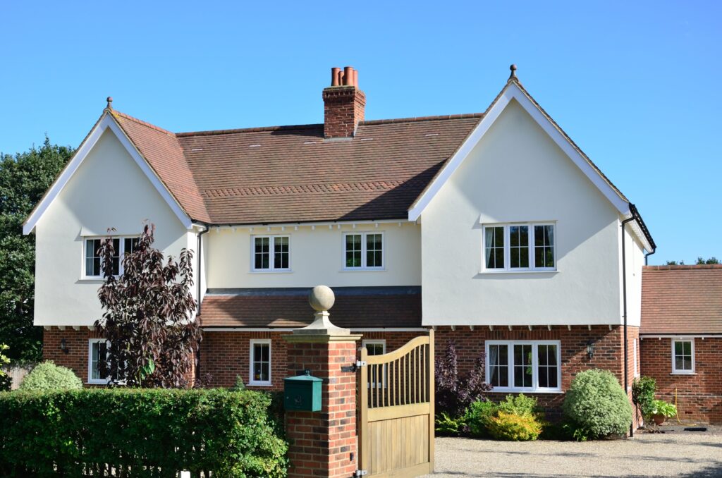 house with uPVC triple glazed windows